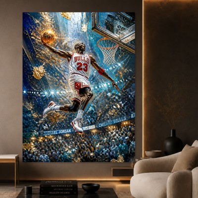 Legendärer Slam Dunk als Leinwandbild & Poster