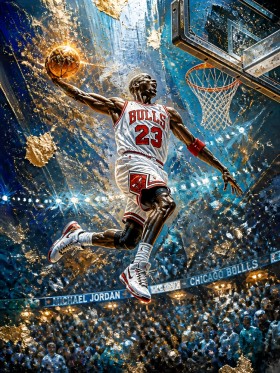 Legendärer Slam Dunk als Leinwandbild & Poster