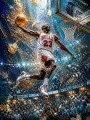 Legendärer Slam Dunk als Leinwandbild & Poster