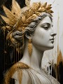 Goldene Muse Wandbild als Gallery Leinwand