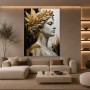 Goldene Muse Wandbild als Gallery Leinwand