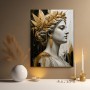 Goldene Muse Wandbild als Gallery Leinwand
