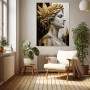 Goldene Muse Wandbild als Gallery Leinwand