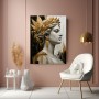 Goldene Muse Wandbild als Gallery Leinwand