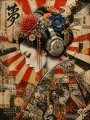 Geisha im Urban-Japan-Stil – Leinwandbild & Poster