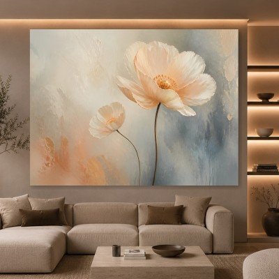 Zarte Blütenpoesie als Leinwandbild und Acrylbild