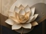 Goldene Lotusblüte – Wandbild auf Gallery Leinwand