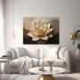 Goldene Lotusblüte – Wandbild auf Gallery Leinwand