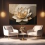 Goldene Lotusblüte – Wandbild auf Gallery Leinwand