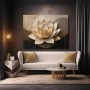 Goldene Lotusblüte – Wandbild auf Gallery Leinwand
