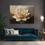 Goldene Lotusblüte – Wandbild auf Gallery Leinwand