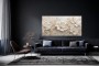 Cremeweiße Blütenreliefs als Modernes Wandbild auf Gallery Leinwand