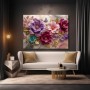 Florale Eleganz in Pink und Gold – Luxus Wandbild als Gallery Leinwand