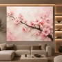 Kirschblüten in Rosa – Leinwand Wandbild