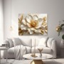 Goldene Magnolie – Luxus Wandbild auf Gallery Leinwand