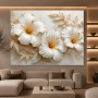 Elegante Hibiskusblüten in Cremegold – Leinwand & Acrylbild
