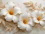 Elegante Hibiskusblüten in Cremegold – Leinwand & Acrylbild