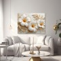 Elegante Hibiskusblüten in Cremegold – Leinwand & Acrylbild