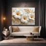 Elegante Hibiskusblüten in Cremegold – Leinwand & Acrylbild