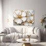 Elegante Blüten in Gold – Leinwand & Acrylbild