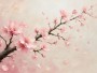 Zarte Kirschblüten auf Leinwand – Modernes Wandbild in Rosa