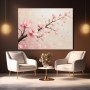 Zarte Kirschblüten auf Leinwand – Modernes Wandbild in Rosa