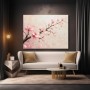 Zarte Kirschblüten auf Leinwand – Modernes Wandbild in Rosa
