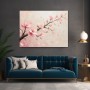 Zarte Kirschblüten auf Leinwand – Modernes Wandbild in Rosa