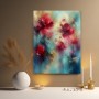 Blütenpoesie in Türkis und Magenta – Leinwandbild als Acrylbild