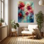 Blütenpoesie in Türkis und Magenta – Leinwandbild als Acrylbild