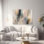 Goldene Pastellstruktur – Abstraktes Wandbild als Gallery Leinwand