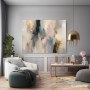 Goldene Pastellstruktur – Abstraktes Wandbild als Gallery Leinwand
