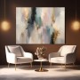 Goldene Pastellstruktur – Abstraktes Wandbild als Gallery Leinwand
