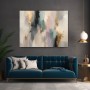 Goldene Pastellstruktur – Abstraktes Wandbild als Gallery Leinwand