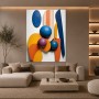 Farbenfrohes Formenrelief – Abstraktes Wandbild als Gallery Leinwand