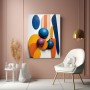 Farbenfrohes Formenrelief – Abstraktes Wandbild als Gallery Leinwand