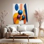 Farbenfrohes Formenrelief – Abstraktes Wandbild als Gallery Leinwand