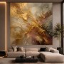 Abstraktes Wandbild Goldene Strukturen als Acrylbild