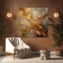Abstraktes Wandbild Goldene Strukturen als Acrylbild