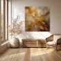 Abstraktes Wandbild Goldene Strukturen als Acrylbild
