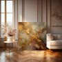Abstraktes Wandbild Goldene Strukturen als Acrylbild