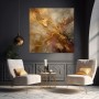 Abstraktes Wandbild Goldene Strukturen als Acrylbild