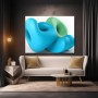Abstraktes Wandbild als Gallery Leinwand – Türkise 3D-Formen