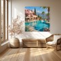Mediterrane Poolvilla – Gallery Leinwand Wandbild