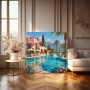 Mediterrane Poolvilla – Gallery Leinwand Wandbild