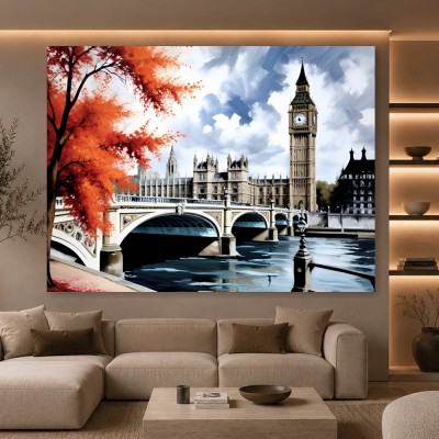 London im Herbst – Wandbild als Gallery Leinwand