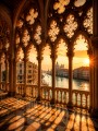 Venedig im goldenen Abendlicht – Gallery Leinwand als Wandbild