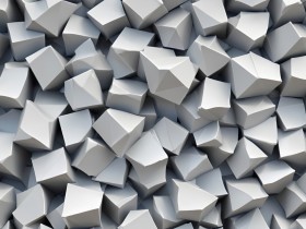 Geometrische Würfelstruktur – Modernes Wandbild als Gallery Leinwand