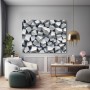 Geometrische Würfelstruktur – Modernes Wandbild als Gallery Leinwand
