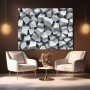 Geometrische Würfelstruktur – Modernes Wandbild als Gallery Leinwand